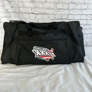 ⭐️ NFL Vintage Super Bowl XXXVI Miller Lite black huge heavy duty gym duffle bag
